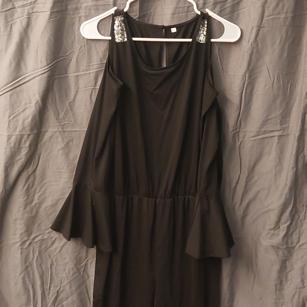 Jumpsuit  off the shoulders w/glam sequins sz xlg
